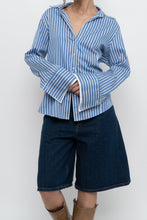 Load image into Gallery viewer, BROOKS BROTHERS x Blue Striped Cotton Blouse (S-L)