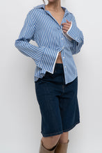 Load image into Gallery viewer, BROOKS BROTHERS x Blue Striped Cotton Blouse (S-L)