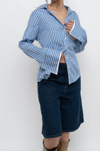 Load image into Gallery viewer, BROOKS BROTHERS x Blue Striped Cotton Blouse (S-L)