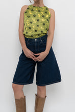 Load image into Gallery viewer, LOVE MOSCHINO x Green Floral Satin Tank (XS, S)