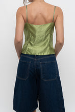 Load image into Gallery viewer, TOMBOLINI x Made in ITALY x Chartreuse Raw Silk Tank (M)