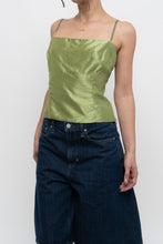 Load image into Gallery viewer, TOMBOLINI x Made in ITALY x Chartreuse Raw Silk Tank (M)