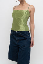 Load image into Gallery viewer, TOMBOLINI x Made in ITALY x Chartreuse Raw Silk Tank (M)