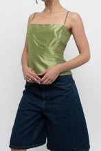 Load image into Gallery viewer, TOMBOLINI x Made in ITALY x Chartreuse Raw Silk Tank (M)