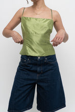 Load image into Gallery viewer, TOMBOLINI x Made in ITALY x Chartreuse Raw Silk Tank (M)