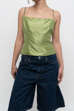 Load image into Gallery viewer, TOMBOLINI x Made in ITALY x Chartreuse Raw Silk Tank (M)