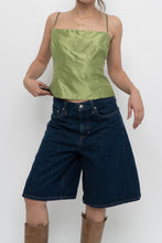 Load image into Gallery viewer, TOMBOLINI x Made in ITALY x Chartreuse Raw Silk Tank (M)