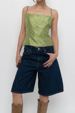 Load image into Gallery viewer, TOMBOLINI x Made in ITALY x Chartreuse Raw Silk Tank (M)