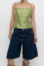 Load image into Gallery viewer, TOMBOLINI x Made in ITALY x Chartreuse Raw Silk Tank (M)