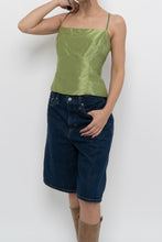 Load image into Gallery viewer, TOMBOLINI x Made in ITALY x Chartreuse Raw Silk Tank (M)