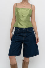 Load image into Gallery viewer, TOMBOLINI x Made in ITALY x Chartreuse Raw Silk Tank (M)