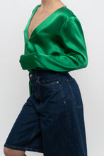 Load image into Gallery viewer, L'AGENCE x Green Silk Bodysuit (XS-M)