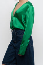 Load image into Gallery viewer, L'AGENCE x Green Silk Bodysuit (XS-M)