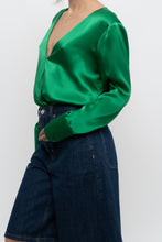Load image into Gallery viewer, L'AGENCE x Green Silk Bodysuit (XS-M)