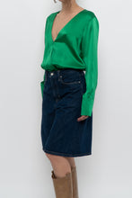 Load image into Gallery viewer, L'AGENCE x Green Silk Bodysuit (XS-M)