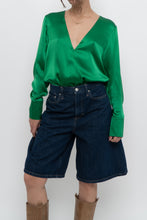 Load image into Gallery viewer, L'AGENCE x Green Silk Bodysuit (XS-M)