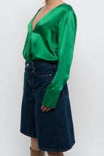 Load image into Gallery viewer, L'AGENCE x Green Silk Bodysuit (XS-M)