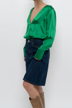 Load image into Gallery viewer, L'AGENCE x Green Silk Bodysuit (XS-M)