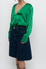 Load image into Gallery viewer, L'AGENCE x Green Silk Bodysuit (XS-M)