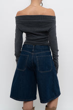 Load image into Gallery viewer, FREE PEOPLE x Grey Faded Cotton Off-Shoulder Long Sleeve (XS, S)