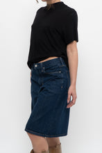 Load image into Gallery viewer, MICHAEL STARS x Made in USA x Black Mockneck Sodt Supima Tee (XS-M)