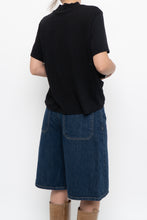 Load image into Gallery viewer, MICHAEL STARS x Made in USA x Black Mockneck Sodt Supima Tee (XS-M)