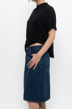 Load image into Gallery viewer, MICHAEL STARS x Made in USA x Black Mockneck Sodt Supima Tee (XS-M)