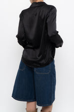 Load image into Gallery viewer, REFORMATION x Black Silk Blouse (XS, S)