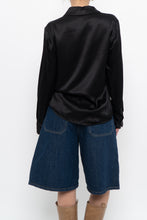 Load image into Gallery viewer, REFORMATION x Black Silk Blouse (XS, S)