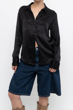 Load image into Gallery viewer, REFORMATION x Black Silk Blouse (XS, S)