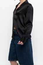 Load image into Gallery viewer, REFORMATION x Black Silk Blouse (XS, S)