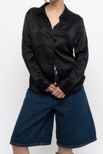 Load image into Gallery viewer, REFORMATION x Black Silk Blouse (XS, S)