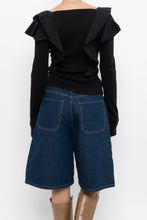 Load image into Gallery viewer, VERONICA BEARD x Made in PERU x Black Frilly Long Sleeve (M, L)