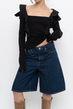 Load image into Gallery viewer, VERONICA BEARD x Made in PERU x Black Frilly Long Sleeve (M, L)