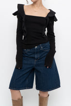 Load image into Gallery viewer, VERONICA BEARD x Made in PERU x Black Frilly Long Sleeve (M, L)