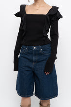 Load image into Gallery viewer, VERONICA BEARD x Made in PERU x Black Frilly Long Sleeve (M, L)
