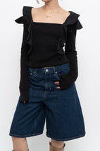 Load image into Gallery viewer, VERONICA BEARD x Made in PERU x Black Frilly Long Sleeve (M, L)