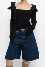 Load image into Gallery viewer, VERONICA BEARD x Made in PERU x Black Frilly Long Sleeve (M, L)