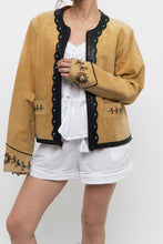 Load image into Gallery viewer, Vintage x Beige, Teal Suede Western Studded Jacket (M)