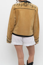 Load image into Gallery viewer, Vintage x Beige, Teal Suede Western Studded Jacket (M)