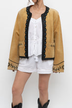 Load image into Gallery viewer, Vintage x Beige, Teal Suede Western Studded Jacket (M)