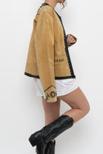 Load image into Gallery viewer, Vintage x Beige, Teal Suede Western Studded Jacket (M)