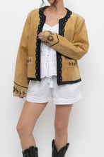 Load image into Gallery viewer, Vintage x Beige, Teal Suede Western Studded Jacket (M)