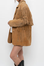 Load image into Gallery viewer, Vintage x Made in Korea x Beige Suede Fringe Jacket (M, L)