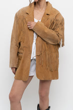 Load image into Gallery viewer, Vintage x Made in Korea x Beige Suede Fringe Jacket (M, L)