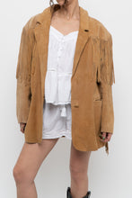 Load image into Gallery viewer, Vintage x Made in Korea x Beige Suede Fringe Jacket (M, L)