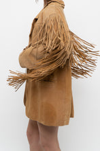 Load image into Gallery viewer, Vintage x Made in Korea x Beige Suede Fringe Jacket (M, L)