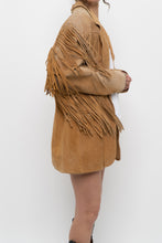 Load image into Gallery viewer, Vintage x Made in Korea x Beige Suede Fringe Jacket (M, L)