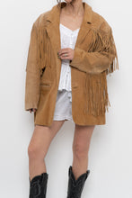 Load image into Gallery viewer, Vintage x Made in Korea x Beige Suede Fringe Jacket (M, L)