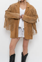 Load image into Gallery viewer, Vintage x Made in Korea x Beige Suede Fringe Jacket (M, L)